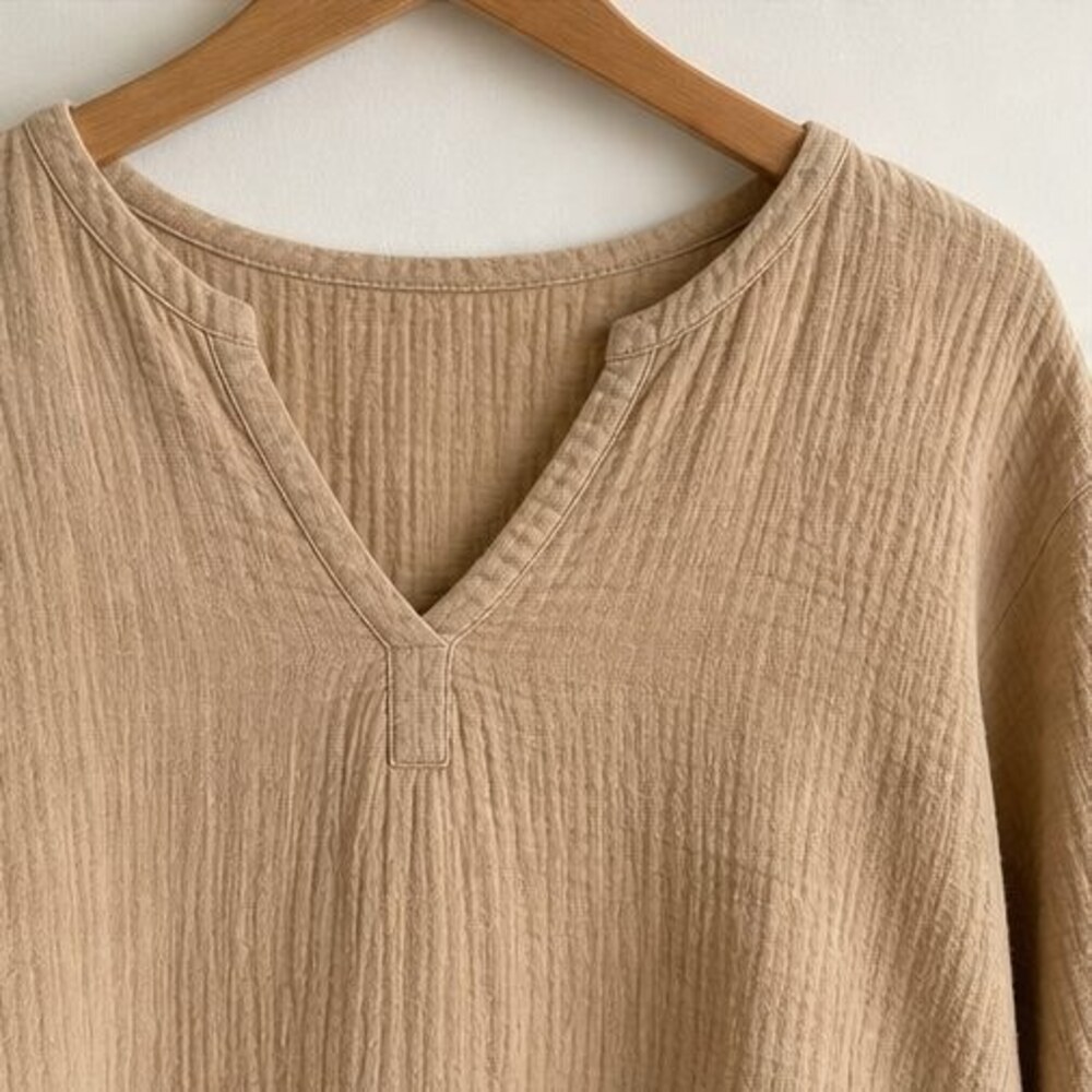 Camel Wrap Blouse - Picture 4 of 6